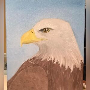 Majestic Eagle Art Painting - Brown and White
